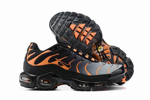 Nike Air Max Plus Tn Men's Running Shoes Black Grey Orange-48 - Click Image to Close
